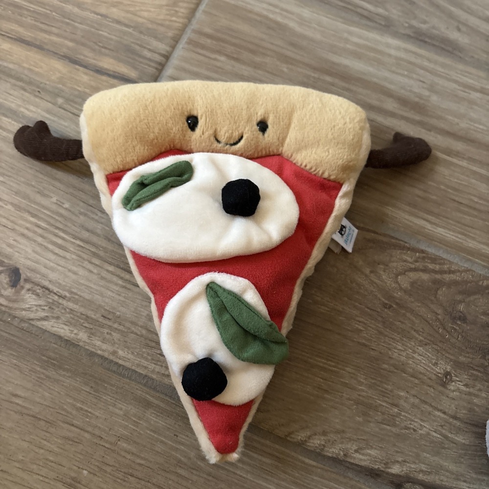 Jellycat Pizza Stuffed Animal Authentic Slice Mozz Olive Basil Amuseables